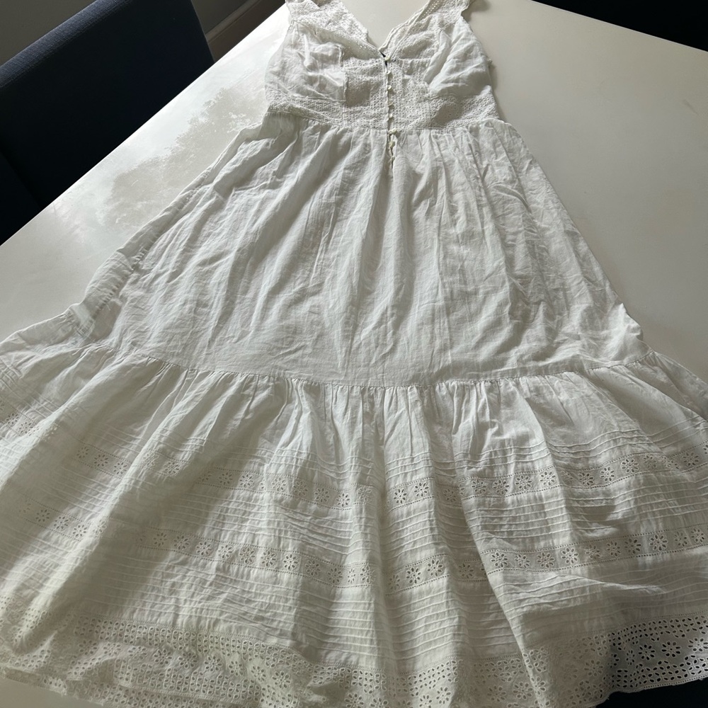 Ralph Lauren Blue Label White Lace Sleeveless Maxi Dress